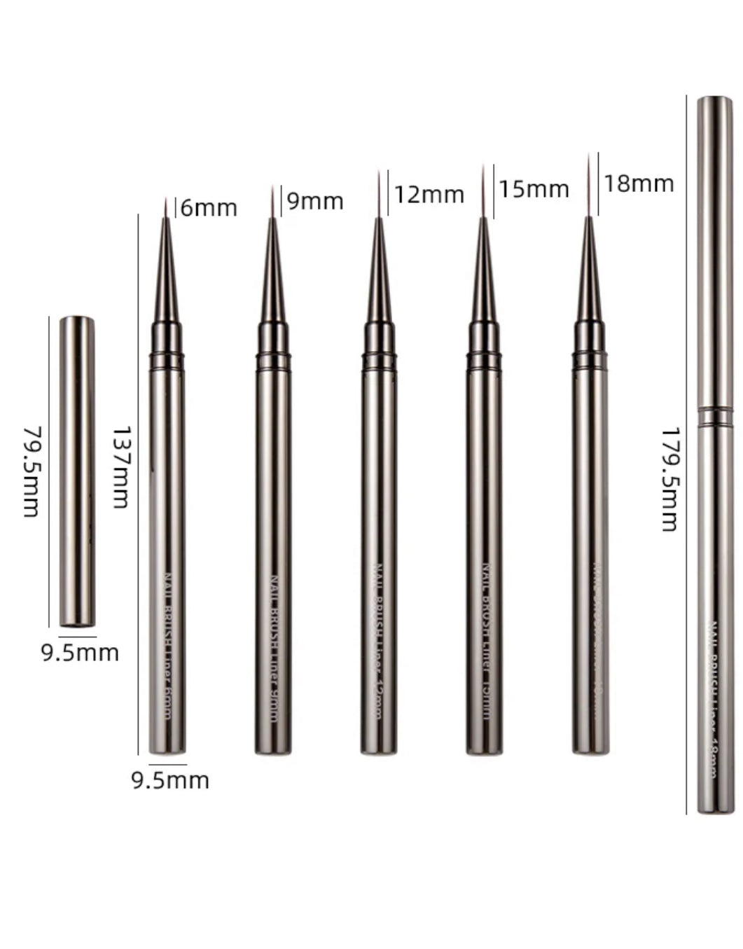 Detail Nail Art Brushes 5PCS Set